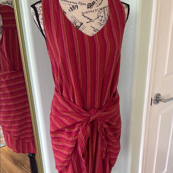 DREW Red/Pink Sleeveless V-Neck Sundress - Picture 5 of 9